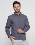 Nevada Kemeja Solid Fine Twill Pria