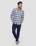 Nevada Checked Kemeja Flannel Lengan Panjang Pria