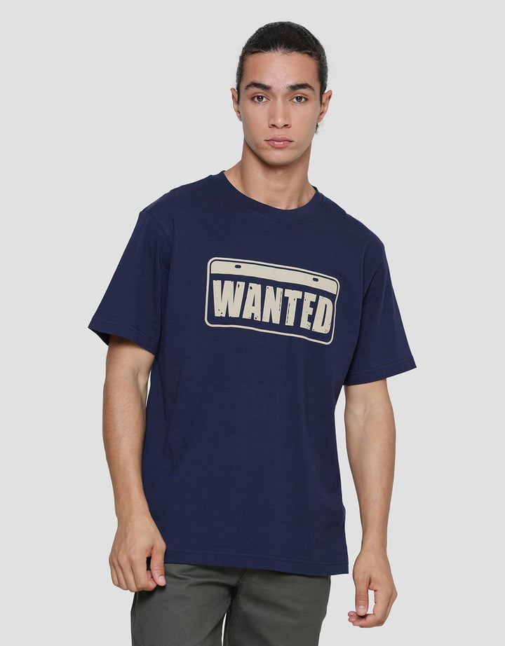 Nevada Kaos Lengan Pendek Pria Front Print Wanted