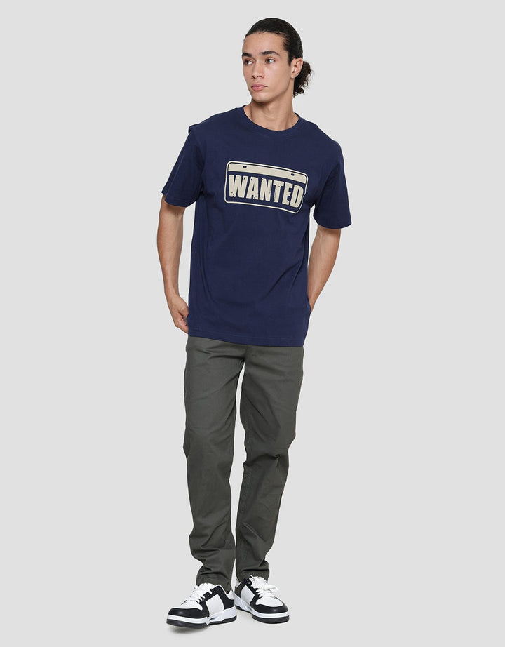 Nevada Kaos Lengan Pendek Pria Front Print Wanted