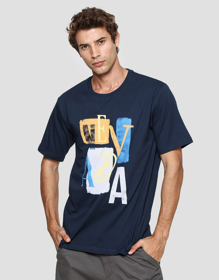 Nevada Graphic Logo Kaos Casual Pria