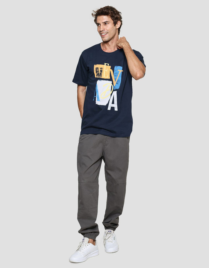 Nevada Graphic Logo Kaos Casual Pria