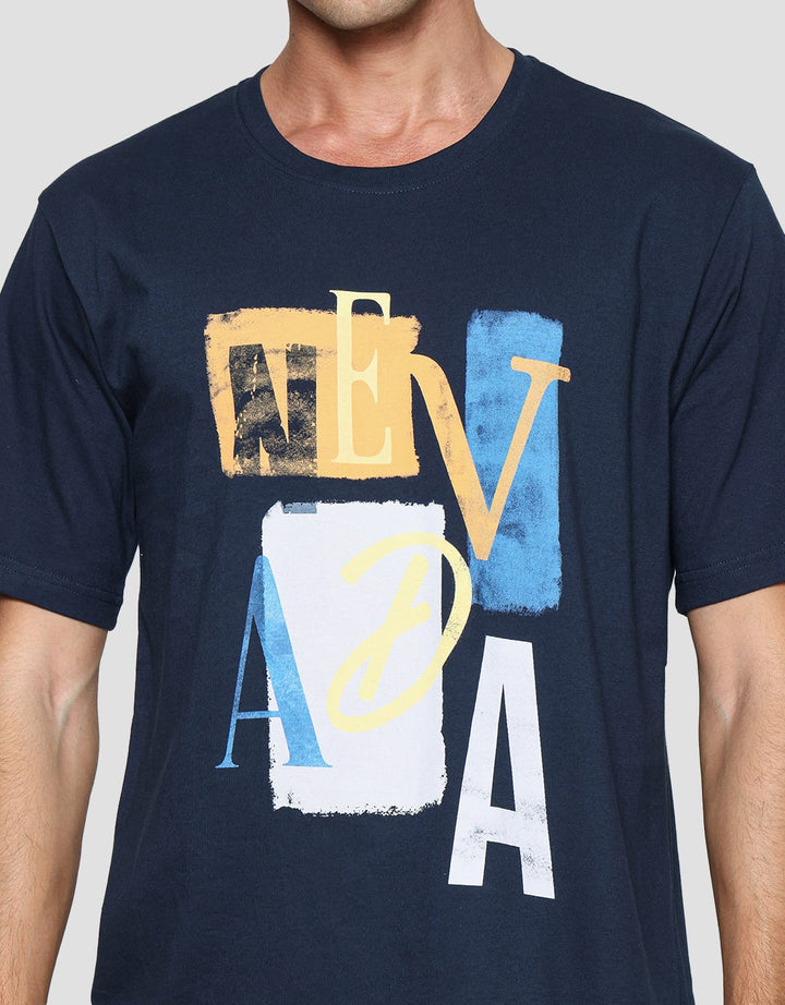 Nevada Graphic Logo Kaos Casual Pria