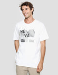 Nevada Logo Print Kaos Casual Pria