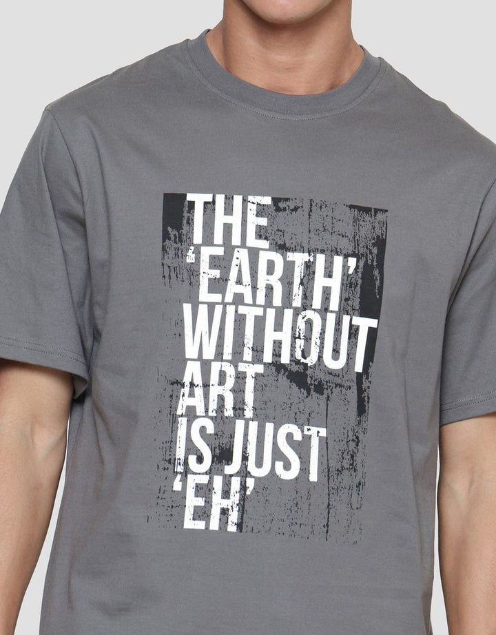 Nevada Kaos Lengan Pendek Pria Print Wording Combed