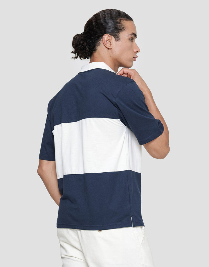 Nevada Kaos Polo Jersey Lengan Pendek Cut And Sewn Pria