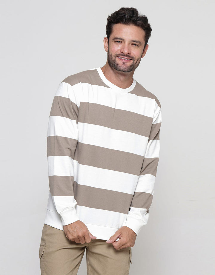Nevada Big Stripes Sweater Casual Pria