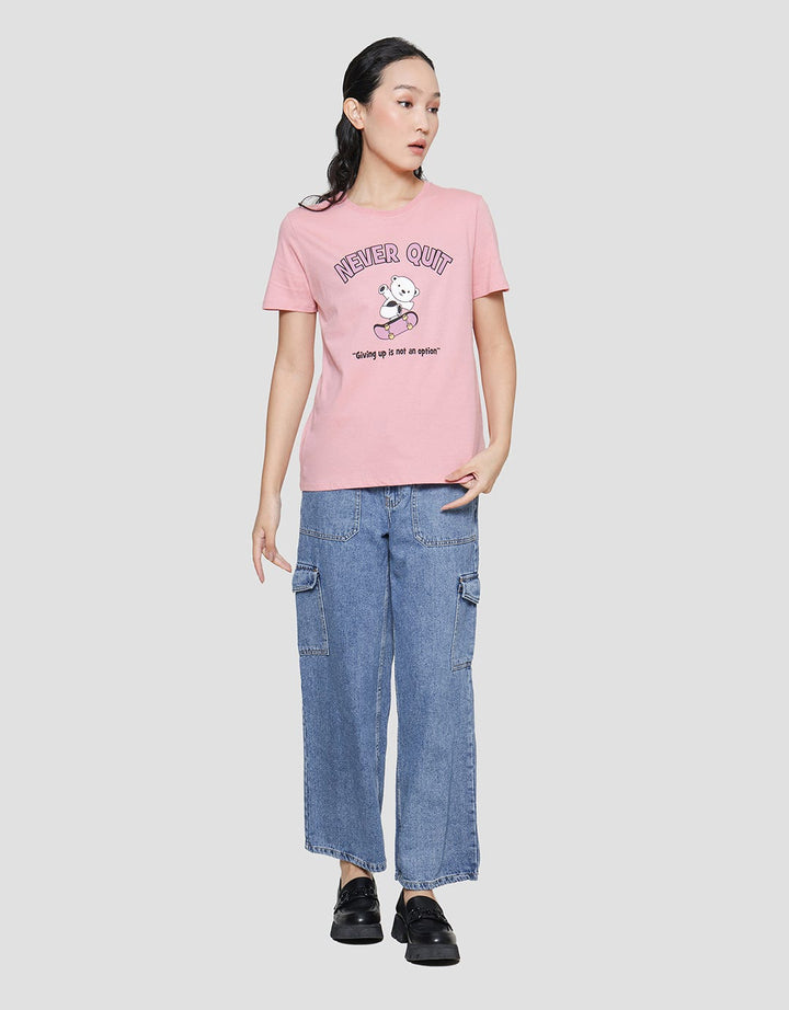 Nevada Never Quit Kaos Lengan Pendek Wanita