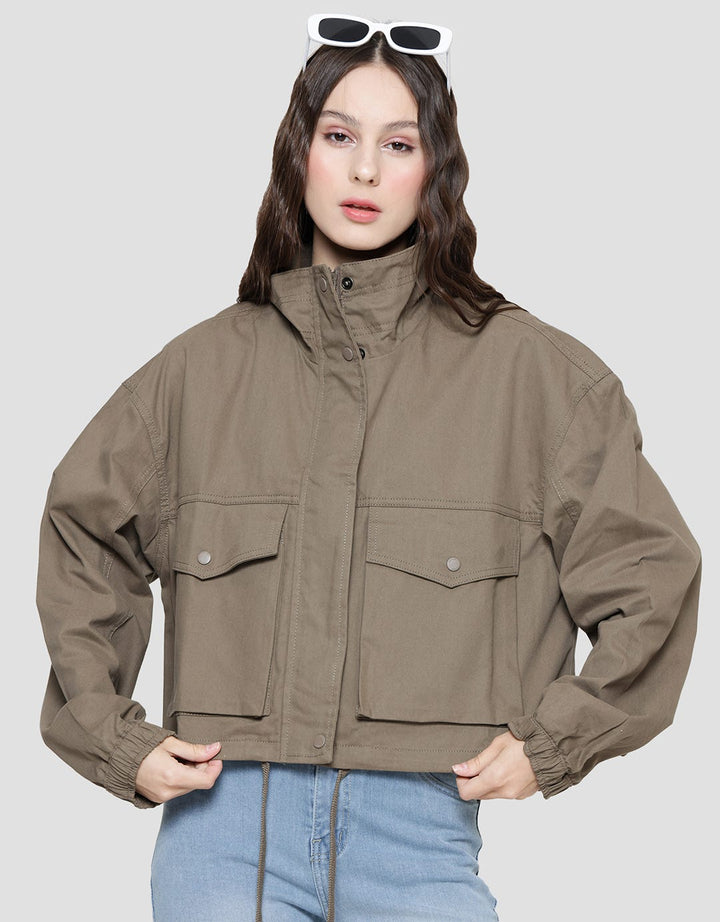 Nevada Jaket Solid Cargo Wanita