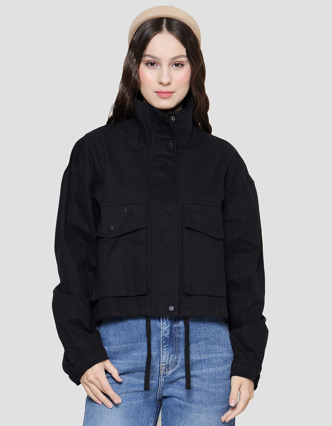 Nevada Jaket Solid Cargo Wanita