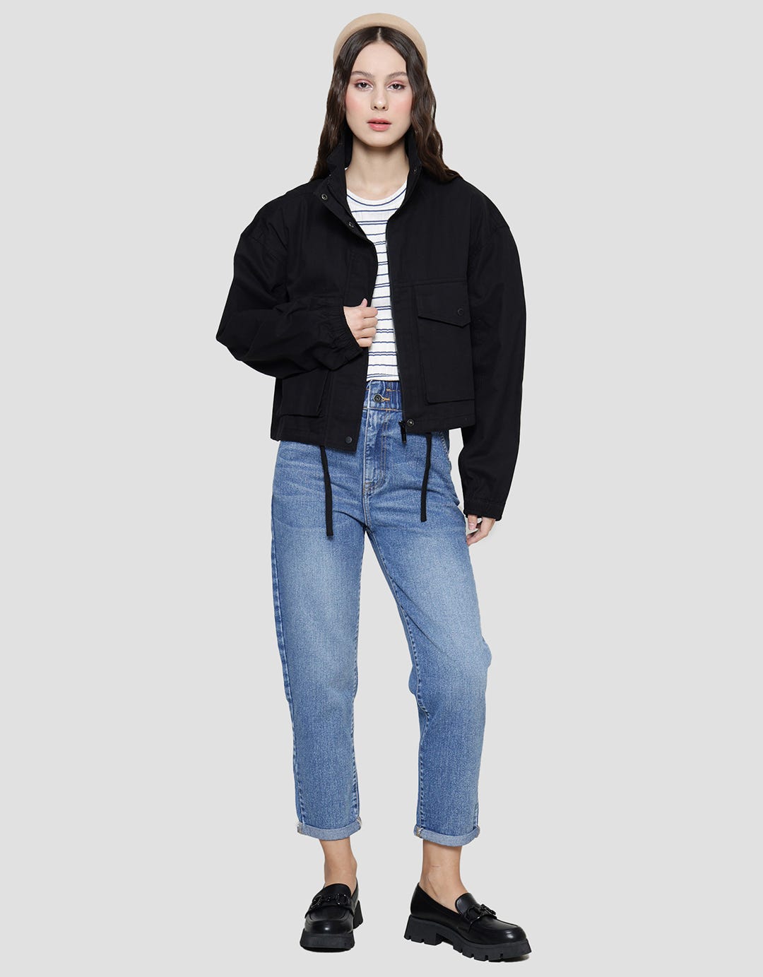 Nevada Jaket Solid Cargo Wanita