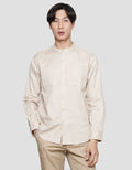 Cole Kemeja Lengan Panjang Filafil Pria Mandarin Collar