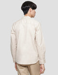 Cole Kemeja Lengan Panjang Filafil Pria Mandarin Collar