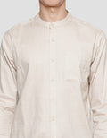 Cole Kemeja Lengan Panjang Filafil Pria Mandarin Collar