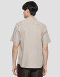 Cole Kemeja Lengan Pendek Filafil Mandarin Collar  Pria