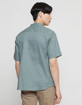 Cole Kemeja Lengan Pendek Filafil Mandarin Collar Pria
