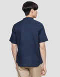 Cole Kemeja Lengan Pendek Filafil Mandarin Collar Pria