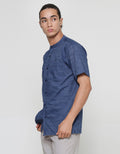 Cole Melange Collar Kemeja Koko Pria