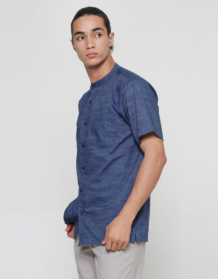 Cole Melange Collar Kemeja Koko Pria