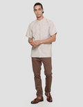Cole Mandarin Collar Kemeja Koko Pria