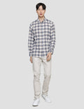Cole Flanel Checks Kemeja Lengan Panjang Pria