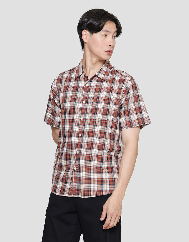 Cole Check Print Men's Short Sleeve Shirt