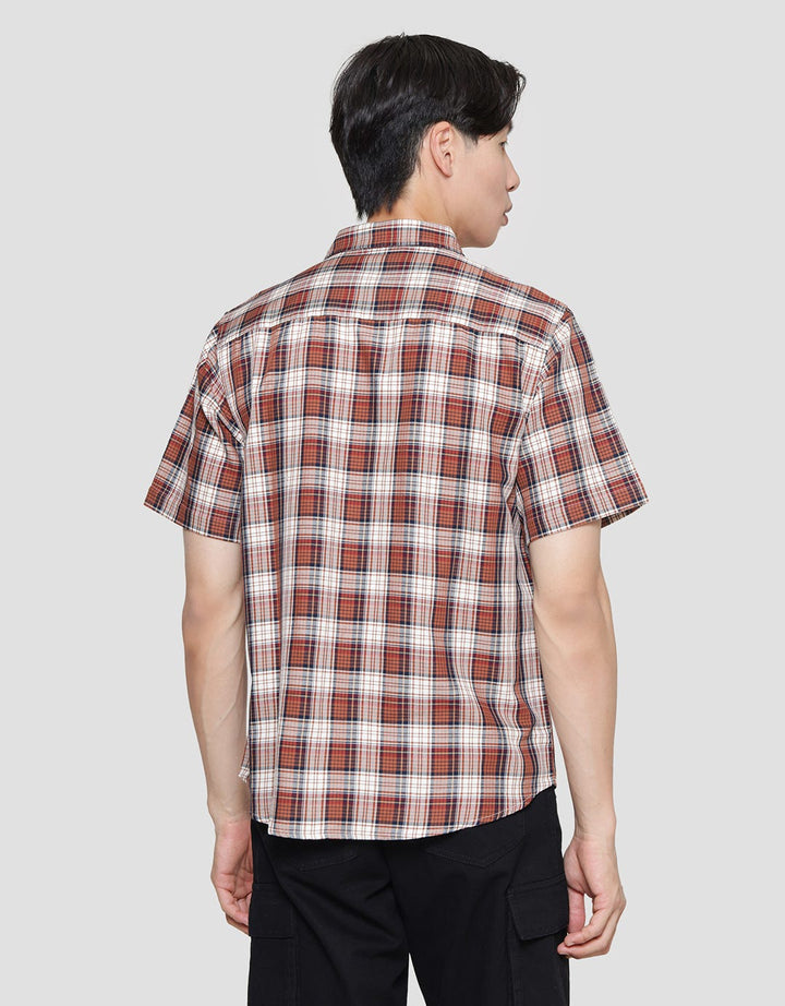 Cole Check Print Men's Short Sleeve Shirt