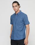 Cole Aop Linen Slub Dotted Men's Short Sleeve Shirt