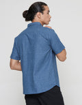 Cole Aop Linen Slub Dotted Men's Short Sleeve Shirt