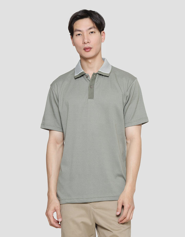 Cole Collar Plain Casual Men's Collar T-Shirt