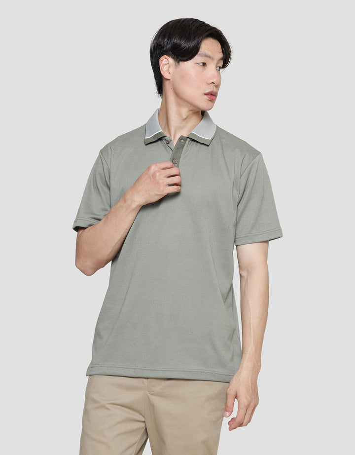 Cole Collar Plain Casual Men's Collar T-Shirt
