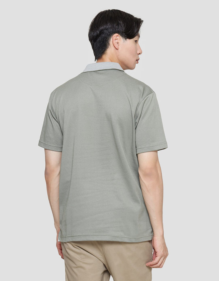 Cole Collar Plain Casual Men's Collar T-Shirt