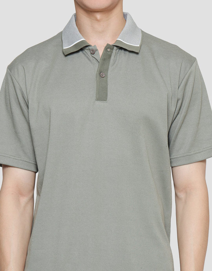 Cole Collar Plain Casual Men's Collar T-Shirt