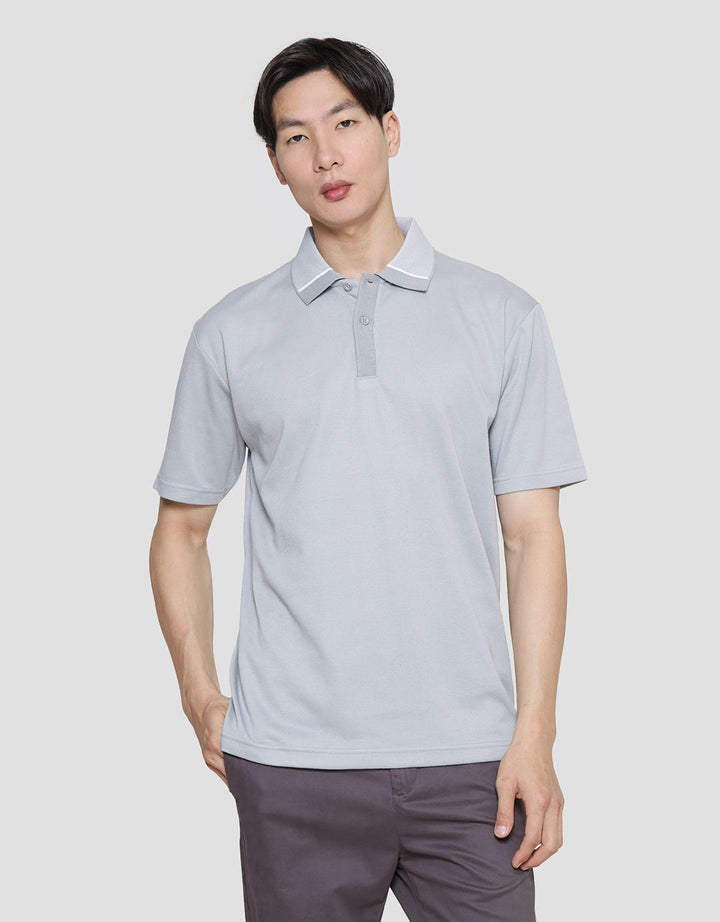 Cole Collar Plain Casual Men's Collar T-Shirt