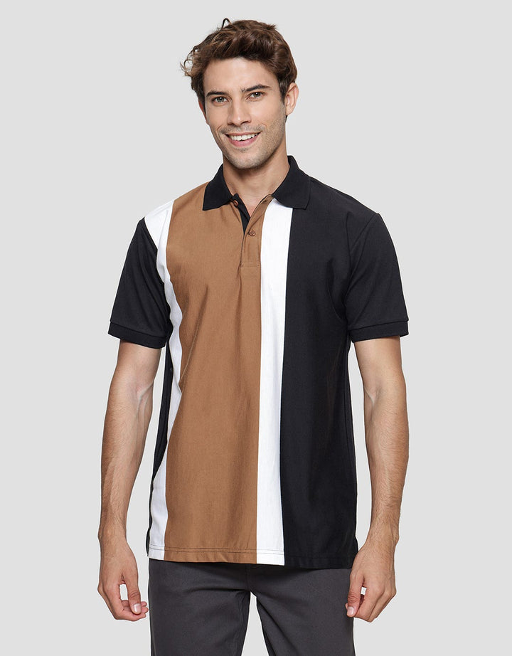 Cole Stripe Vertical Kaos Polo Lengan Pendek Pria