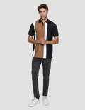 Cole Stripe Vertical Kaos Polo Lengan Pendek Pria