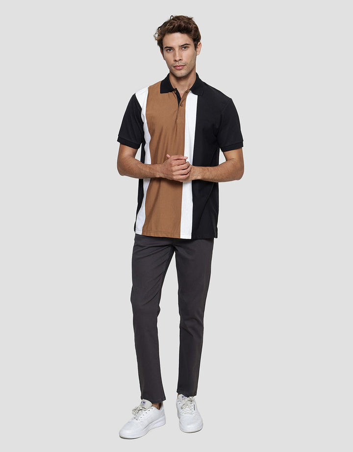 Cole Stripe Vertical Kaos Polo Lengan Pendek Pria