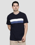 Cole Stripes Chest Hugo Kaos Lengan Pendek Pria