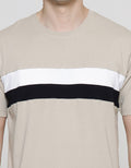 Cole Stripes Chest Hugo Kaos Lengan Pendek Pria