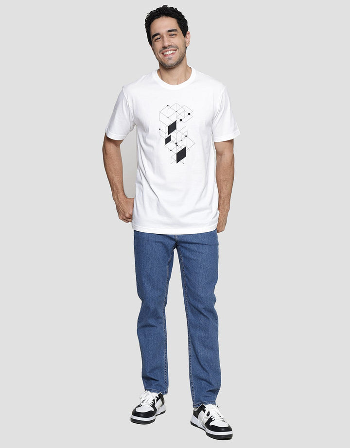 Cole Geometric Line Kaos Lengan Pendek Pria