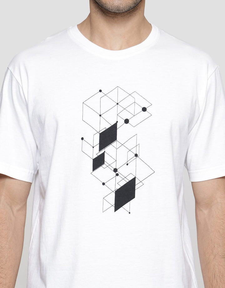 Cole Geometric Line Kaos Lengan Pendek Pria