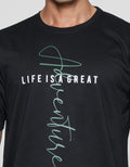 Anyday Graphic Print Life Is Men's Short Sleeve T-Shirt
