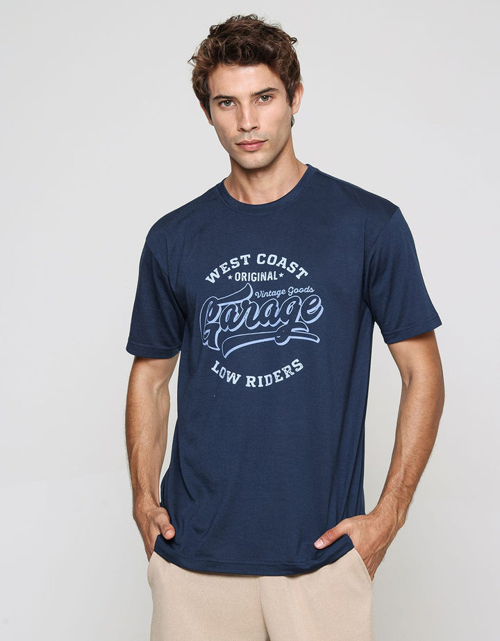 Anyday Men's Short Sleeve Graphic Print Varsity West T-Shirt