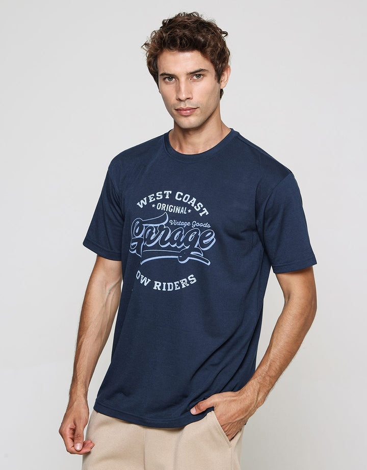 Anyday Men's Short Sleeve Graphic Print Varsity West T-Shirt