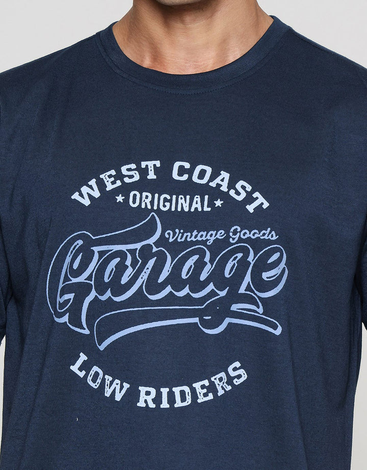 Anyday Men's Short Sleeve Graphic Print Varsity West T-Shirt