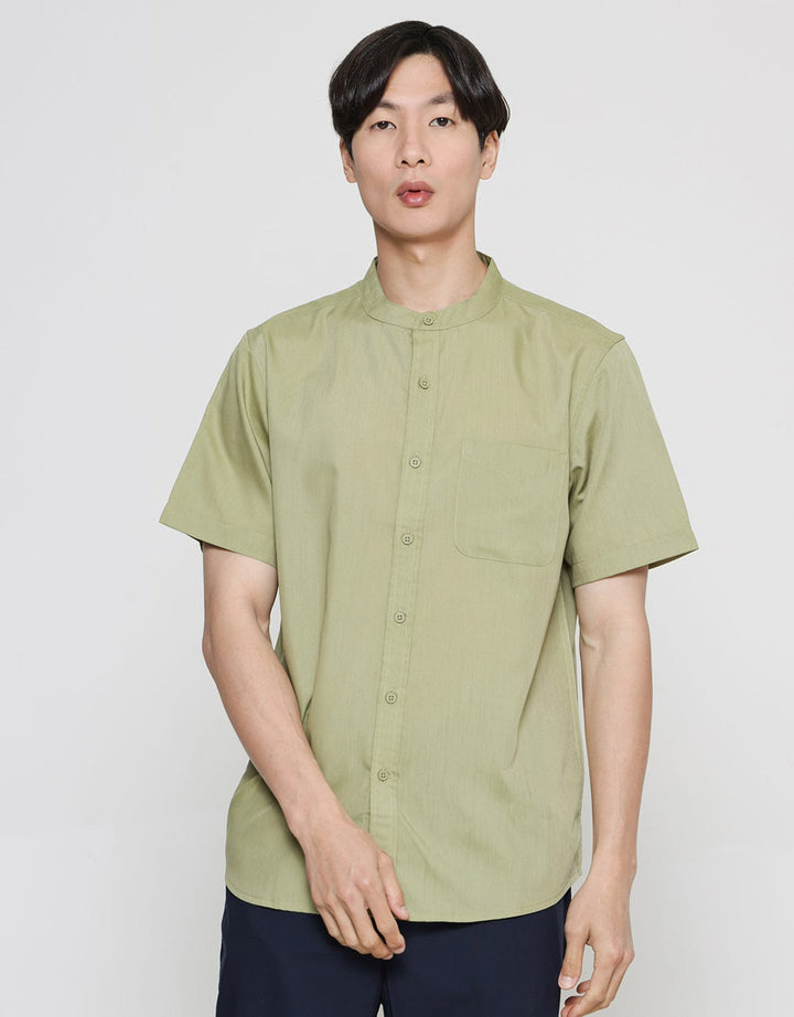 Anyday Regular Solid Simple Look Men's Short Sleeve Shirt