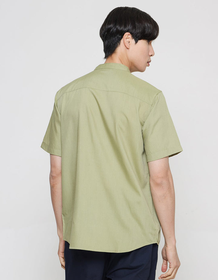 Anyday Regular Solid Simple Look Men's Short Sleeve Shirt