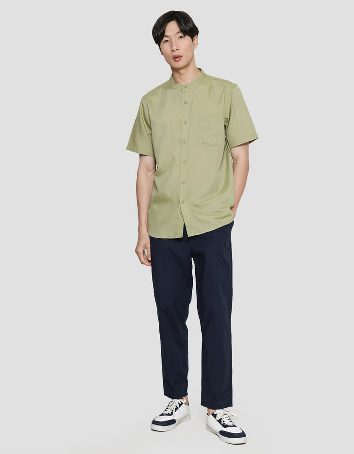 Anyday Regular Solid Simple Look Men's Short Sleeve Shirt