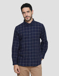 Cole Check Twill Kemeja Lengan Panjang Pria
