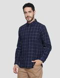 Cole Check Twill Kemeja Lengan Panjang Pria
